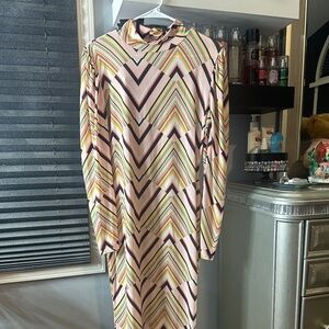 Retro 70's Striped Heart Dress